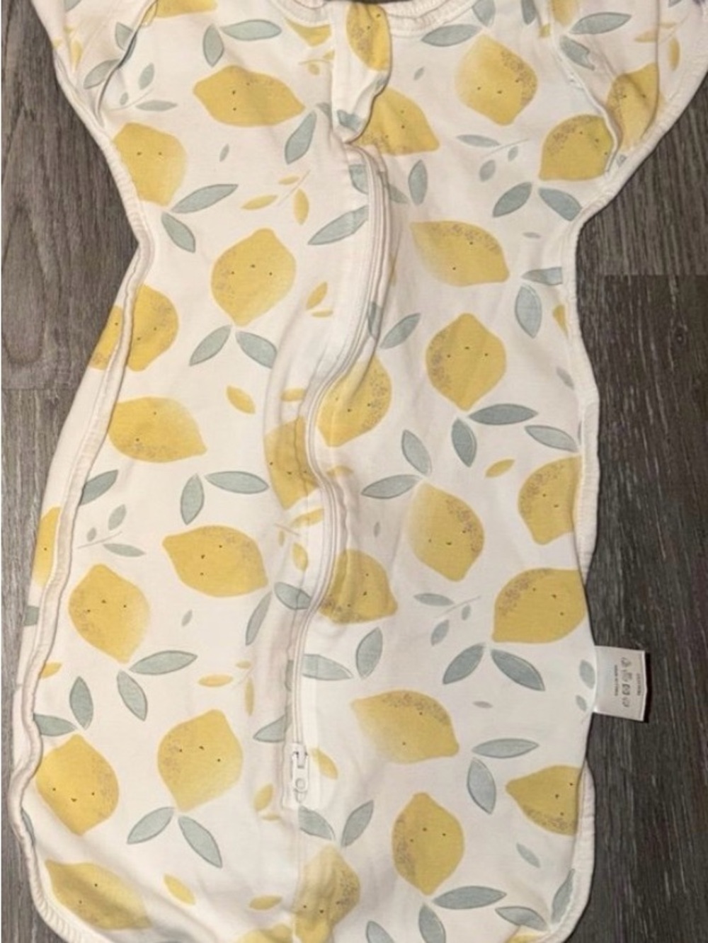 Unbranded Yellow Lemon Print Zip Sleep Sack for Babies